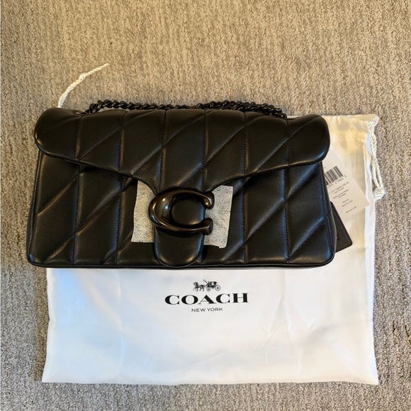 Coach Handbags - BNWT Black Coach Quilted Tabby 26